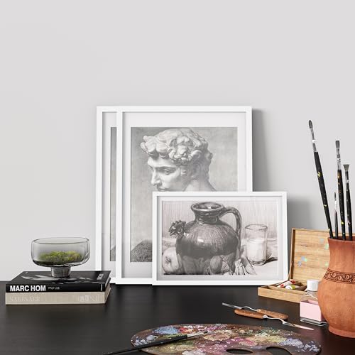 Picrit 16x20 Picture Frame 3 Pack, White Poster Frame, Display Poster 11 x 14 with Mat or 16 x 20 without Mat for Horizontal or Vertical Wall Mounting