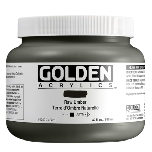 Raw Umber I Golden Artist Colors 946Ml pot peinture relief