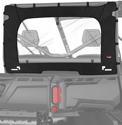Amazon.com: StarknightMT UTV Soft Rear Windshield Compatible With Can ...