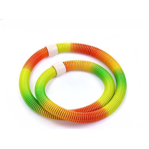 PVCソフトスプリング構造の折りたたみ式フラフープ | 脂肪燃焼、ボディシェイプ、背中、脚、胸の筋力トレーニング | 持ち運び可能、屋内や公園での使用に最適、男女兼用