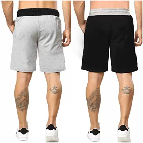 Image of Men's Cotton Sports Shorts with Zipper Pocket (Pack of 2)