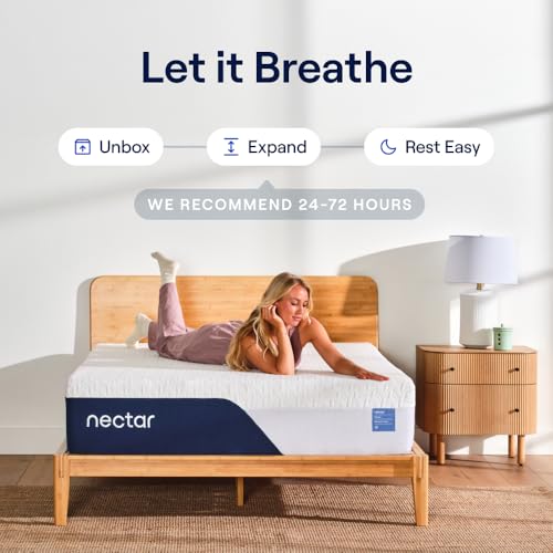 Image of Nectar Classic 12 inch Queen Mattress - Medium Firm - Contouring Memory Foam - Cooling Top Layer - Back Pain Relief - Mattress in a Box - 365-Night Trial & Forever Warranty
