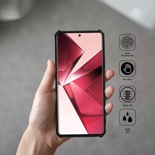 Image of Polycarbonate Crystal Clear Back Cover Case for Vivo V29E 5G | 360 Degree Protection | Shock Proof Design | Transparent Back Cover for Vivo V29E 5G - Black Bumper
