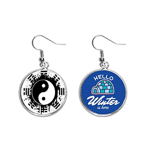 Joyería del pendiente del hielo Taiji Yin Yang joyería colgante