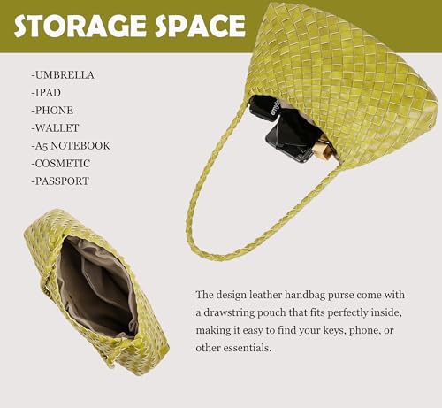 Bolso tejido tipo hobo, bolso tote con hombro miniatura 6