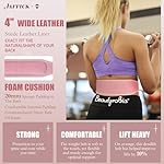 Jaffick Weight Lifting Belt For Ladies Leather Gym Belts Lower Waist Back Support For Women Men Fitness Squat Deadlift Heavy Duty Cross Training Gym Powerlifting Workout - Image 3