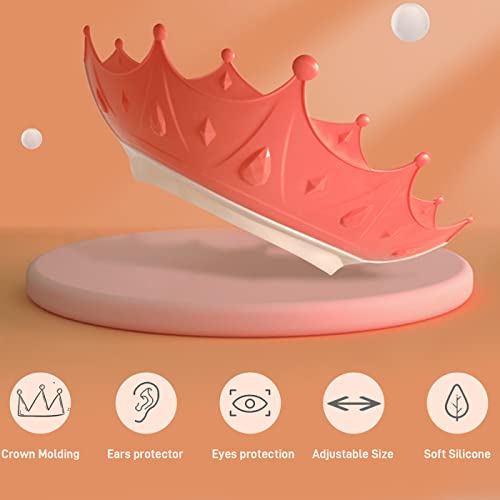 Miniatura 3 de Funupup Gorro Ducha Niños, Sombrero Baño Bebé, Ajustable Visera Champu Gorra Bebé Impermeable, Protege Los Ojos Y Las Orejas Para Niños Bebés Rosa