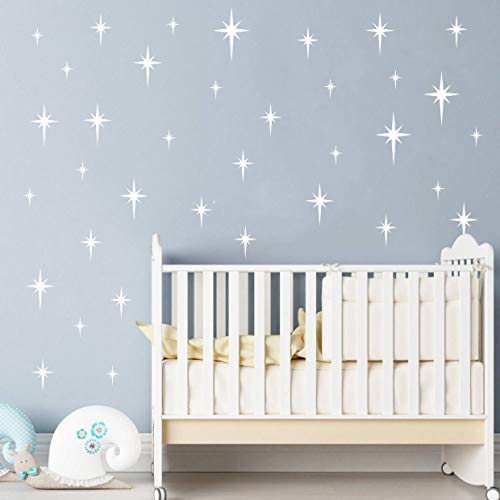 Vinilos decorativos de estrellas retro blanco para pared miniatura 2