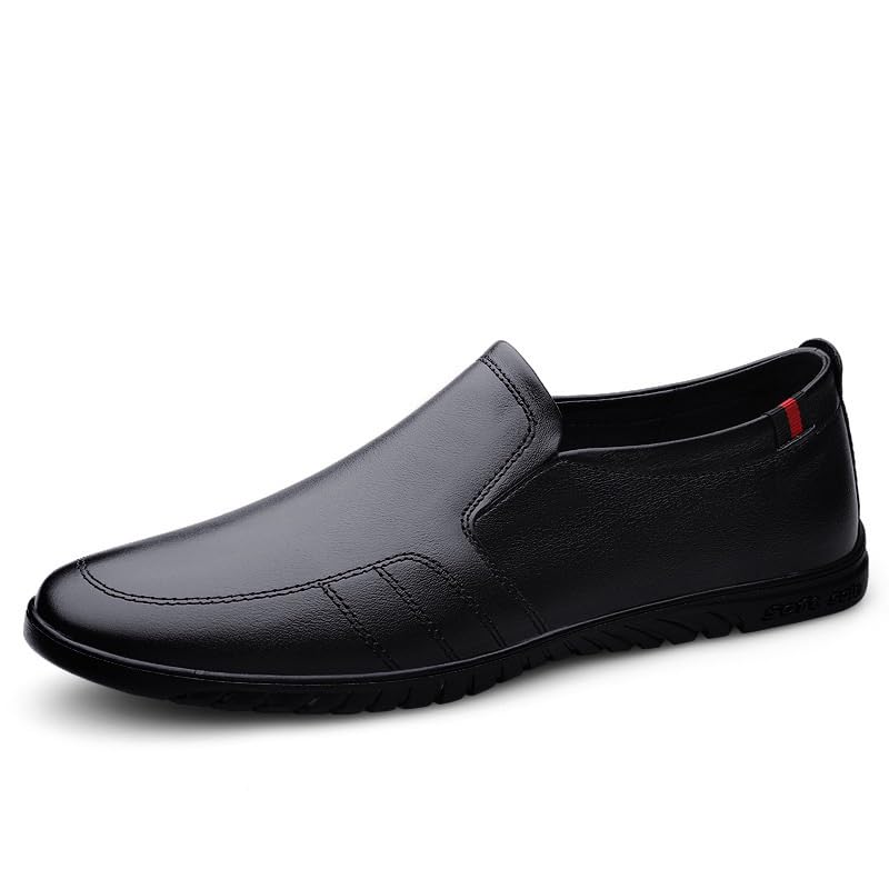 Dress Oxford Shoes for Mens Non Slip Block Heel Anti-Slip Shoe for Casual Wedding Party Prom Plain Toe Classic Slip-on Synthetic Pu Leather2
