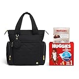 Bundle of Huggies Diaper Bag + Little Snugglers Baby Diapers+ Skin Essentials Baby Wipes