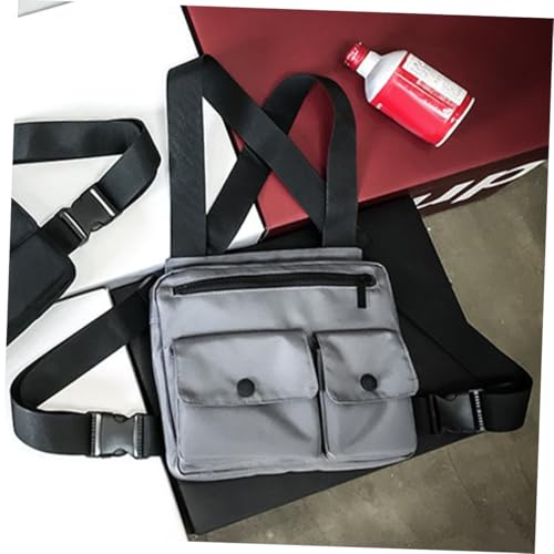 Bolso de pecho para hombre de nylon multifunción con protección electrónica 6
