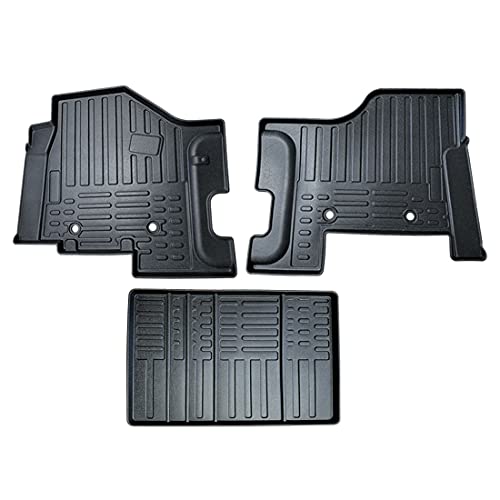 FIT Black Rubber Floor Mat for Kenworth T680 Standard Transmission Models 2013-2020 ; T880 Models 2014-2020 ; Peterbilt 579 Models 2013-2020 ; 567 Models 2014-2020 (FT-803)