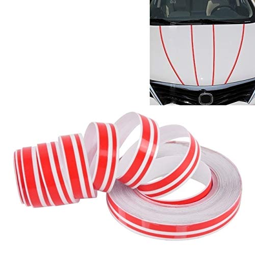 HHF - Pegatinas Vinilo Para Coches (12 Mm Ancho X 9.8 M Largo) - Rayas Decorativas Para Carrocería