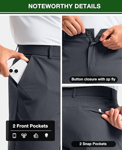 Image of Soothfeel Men's Casual Shorts 5 /7 /9 Inch Golf Dress Shorts for Men Flat Front Work Lightweight Quick Dry with 4 Pockets