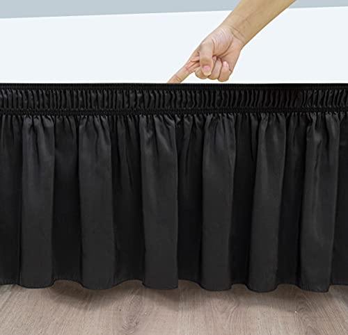 Biscaynebay Wrap Around Elastic Bed Skirt #TOP29