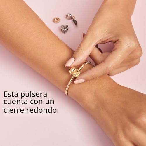 Miniatura 5 de Pandora Icons Pulsera Con Cadena De Serpiente Chapada En Oro De 14 Quilates, 17