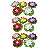 Batterie : le lotus artificiel réaliste a des couleurs vives avec d'excellentes performances de solidité des couleurs. la couleur restera vive et ne se décolore pas dans l'eau.