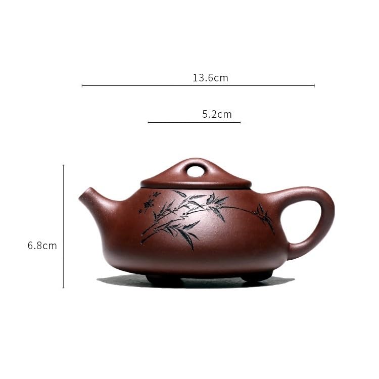 Tetera de cerámica artesanal morada 230ml miniatura 2