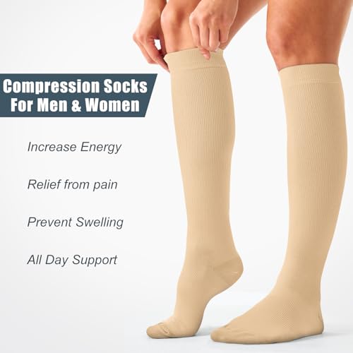 Image of Compression Socks for Women and Men(3 Pairs)15-20mmHg - Best Circulation Support Socks
