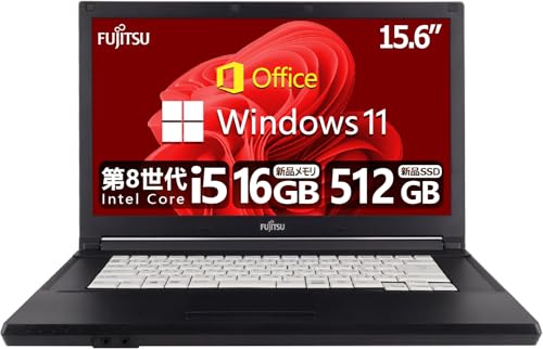 yςݕiz FUJITSU m[gp\R FMVV[Y/15.6^/Win 11/MS & Office 2019/8i5-8250U/WIFI/USB 3.0/HDMIΉ/DVDhCo/ݒ (5)8Corei5/RAM