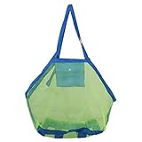 Bolsa de almacenamiento de malla de playa plegable lejos de arena para los juguetes niños servilletas tamaño grande.