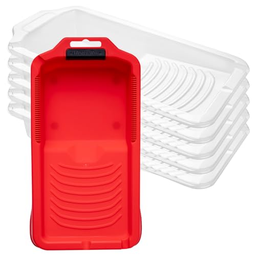 Mister Rui 6 X Farbwannen 34 * 17 cm Lackierwanne für Wandfarbe Malerzubehör Kunststoff