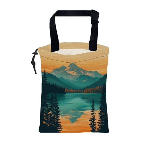 Car-Garbage-Bag-Mountain-and-Forest-at-Sunset-Hanging-Canvas-Car-Trash-Bag-Drawstring-Car-Back-Seat-Organizer-for-Car-Back-Front-Seat-Console-with-Adjustable-Buckle Car Garbage Bag Mountain and Forest at Sunset Hanging Canvas Car Trash Bag Drawstring Car Back Seat Organizer for Car Back Front Seat Console with Adjustable Buckle - Image 1
