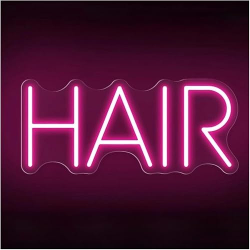 Enseigne au néon Hair LED pour vitrine et salon de coiffure moderne
