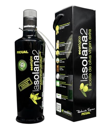Aceite de Oliva Virgen Extra Picual LASOLANA2 Ecológico en Botella de 500 ml