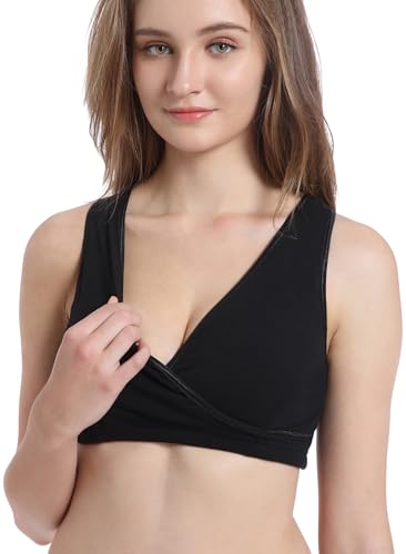 CAKYE 4 Pack Nursing Sleep Bras for Maternity and Breastfeeding Comfort Cotton Bralette2