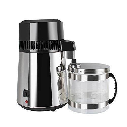 Pevor 4L/1Gallon Pure Water Distiller Stainless Steel Internal Water Filter Distilled Water