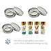 Dog Scent Work Tins Training Kit Nose Work Containers Magnetic Dots Scent Work for Dogs Training Smell Aluminum Cans (6 tins+4 Scent Work kit)
