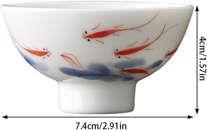 GSOUL Kungfu Tea cup Chinese Style Ceramic Tea Cup Hand-painted Kung Fu Set Host Personal Small Tea Cups