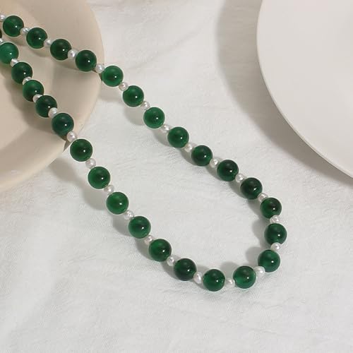 Collier agate verte plaqué or sublime votre look de bureau ou de soirée