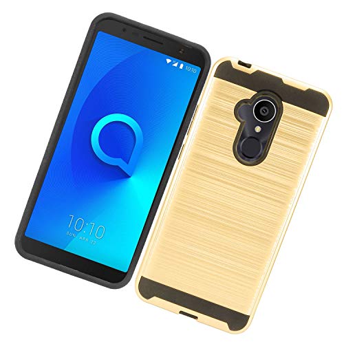 Z-Gen - For Alcatel 7 Phone 6062W, T-Mobile Revvl 2 Plus (2018), Revvl2 Plus 6062Z - Brushed Hybrid Case - Cs3 Gold #TOP4