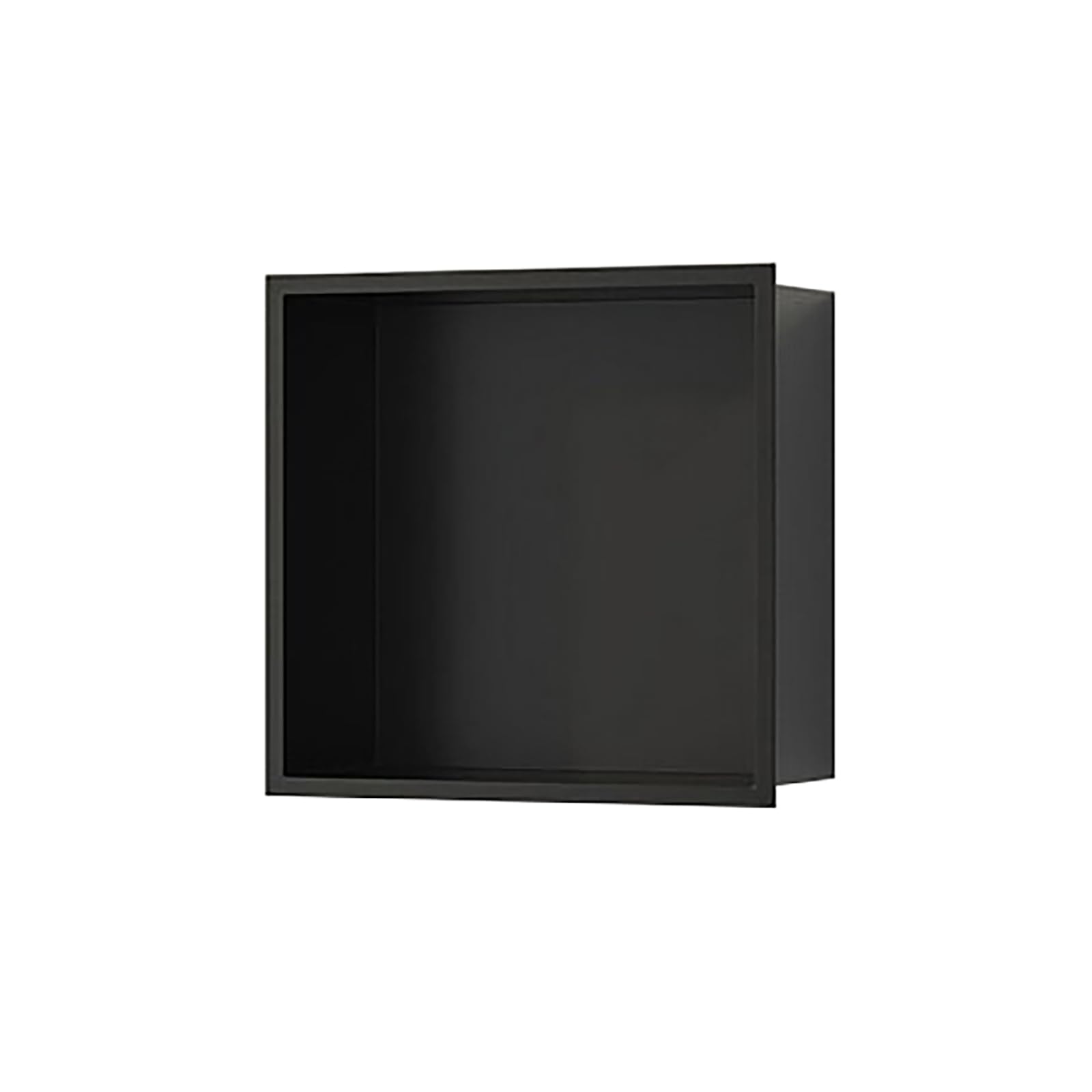 Niche de douche en acier inoxydable étagère monocouche noire antirouille et sans perçage