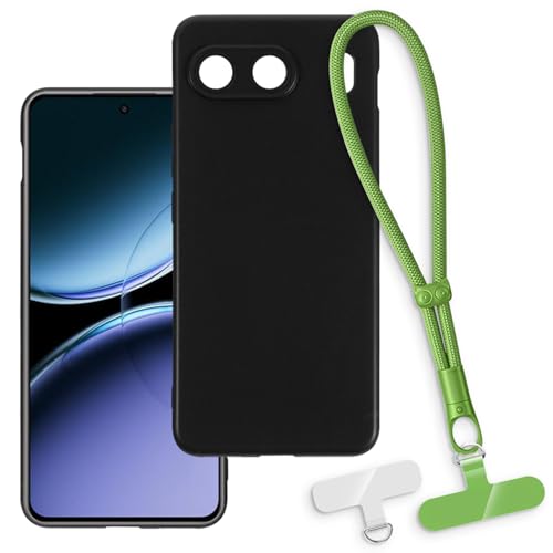 OAGELIM 2-in-1�ی�P�[�X�ƃ��X�g�X�g���b�v Oneplus Nord 4 5G �Ƃ̌݊������� ���O���\�ȃ��j���[�h�t���d�b�J�o�[�A����~�ߕ����h�~�O���b�v�n���h�� (�u���b�N + �O���[��)