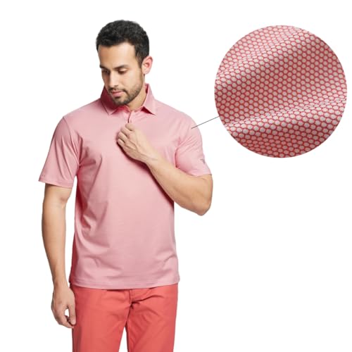 M MAELREG Golf Shirts for Men Dry fit Sports Jacquard Lightweight Performance Texture Short Sleeve Collared Polo Shirts3