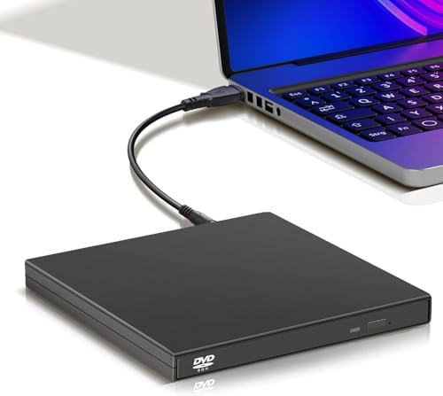 Unidad Externa CD DVD USB 2.0 Portable Negra miniatura 1