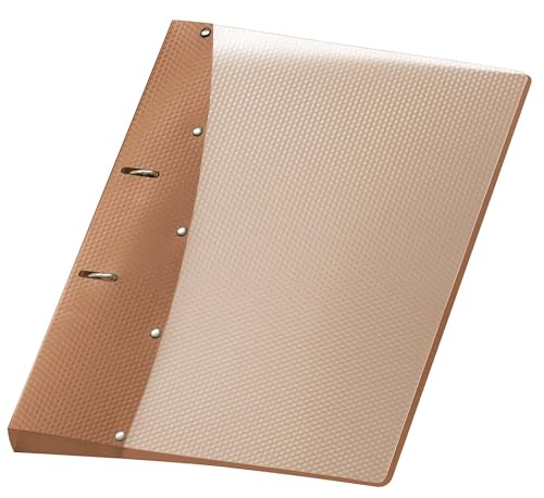 VELOFLEX 1141460 - Ringordner Diamond, Ringbuch, Ordner, DIN A4, 2-Ring-Mechanik, 20 mm, PP-Vollkunststoff, braun