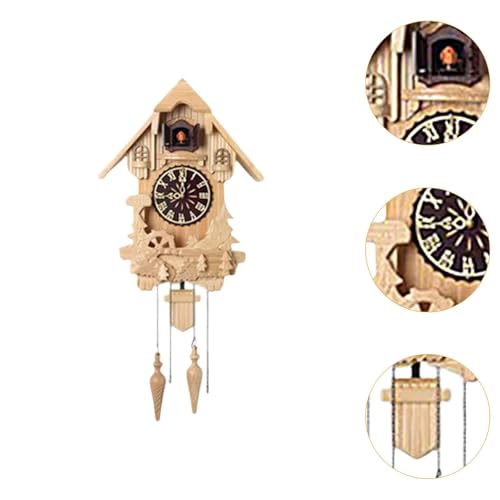 Garende Antique Cuckoo Clock with Hourly Chime, Wall Decoration for Living Room, Style E