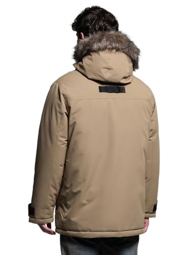 Image of JACK & JONES Men's Polyester Standard Length A-Line Coat