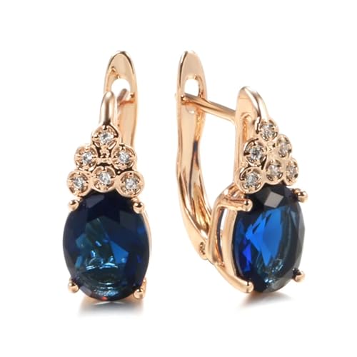 Boucles d'oreilles zircon brillant et or rose pour illuminer vos soirées romantiques