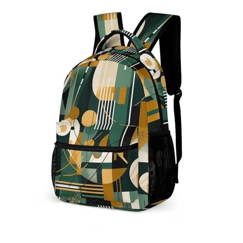 Abstract Painting of Lines Backpack for Travel, Ultra Durable Small Bookbag Lightweight Daypack for Women Men4