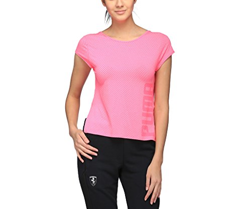 PUMA Dancer Drapey T-Shirt Femme, Knockout Pink Heather/Stripe, FR : XL (Taille Fabricant : XL)