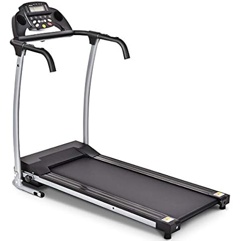 GYMAX Foldable Treadmill, Portable Treadmill with with 12 Preset Programs, LCD Monitor, Built-in Wheels & Pulse Sensor, Freestanding Easy Assembly Running Machine for Small Space Home Gym (Black) Cover