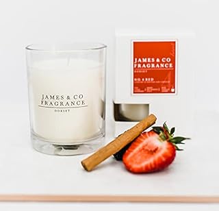 James & Co No.1 White (Wild Flower, Cotton & Lilac) 9oz Natural Scented Glass Candle - Up to 35 Hours Burn Time