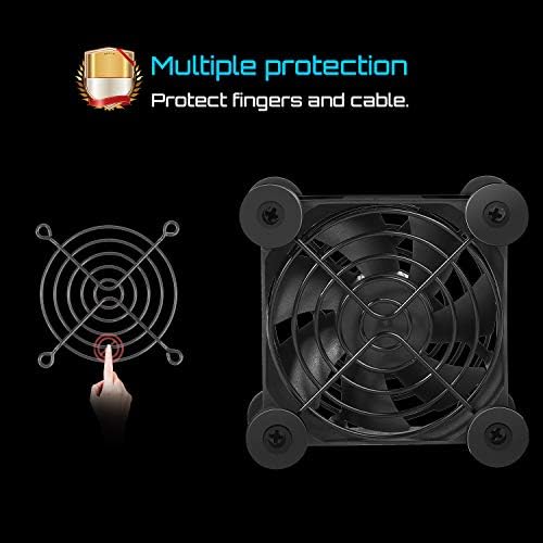 upHere 80mm Fan USB Powered Fans Quiet computer cooling 5v Fan with 3 Speed Control Compatible for PC/Xbox/Playstation/TV Box,etc.,U804