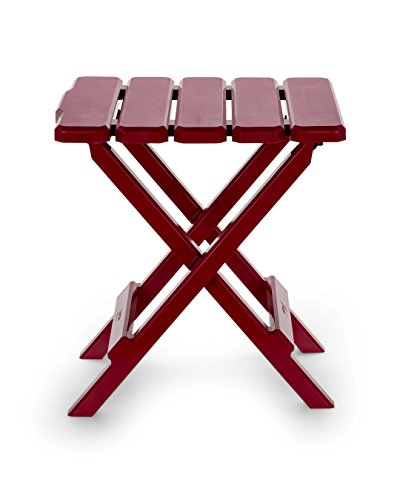Camco 51684 Red Regular Adirondack Portable Outdoor Folding Side Table, Perfect For The Beach, Camping, Picnics, Cookouts And More, Weatherproof And Rust Resistant #TOP1