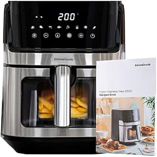 Innovagoods Fryinn View 6500 Frytkownica Powietrzna, Czarny/Stalowy, 6.5 l